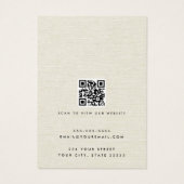Cremefarben-Logo QR Ohrring-Display-Karte (Rückseite)