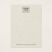 Cremefarben-Logo QR Ohrring-Display-Karte (Vorderseite)