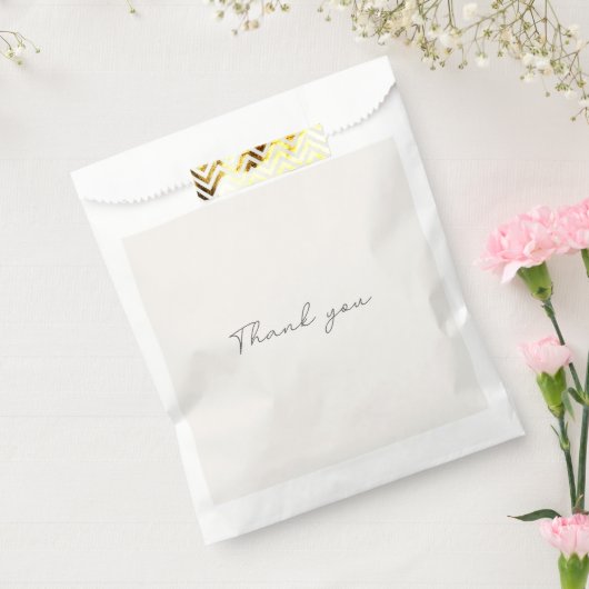 cremefarben, milchweiß, warm weiß Danke Geschenktütchen (Versiegelt)