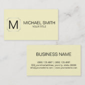 Cremefarben Visitenkarte (Vorne/Hinten)