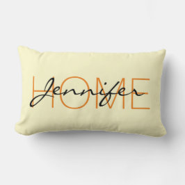 Cremefarben-Zuhause-Monogramm Lendenkissen