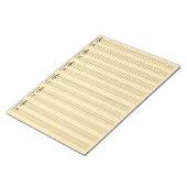 Cremefarbenblatt Notizblock (angewinkelt)