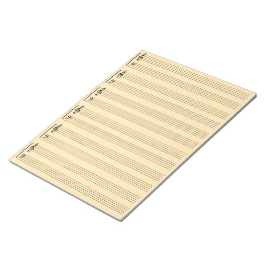 Cremefarbenblatt Notizblock (angewinkelt)