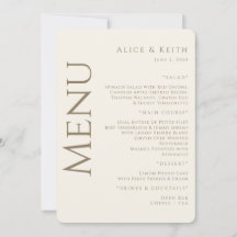 Cremefarbene abgerundete goldene Text Hochzeit Men