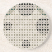 Cremefarbene Abstrakte Polka-Dots (dunkel) g9 Getränkeuntersetzer (Vorne)
