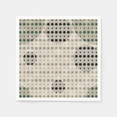 Cremefarbene Abstrakte Polka-Dots (dunkel) g9 Serviette (Vorderseite)
