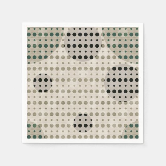 Cremefarbene Abstrakte Polka-Dots (dunkel) g9 Serviette (Vorderseite)