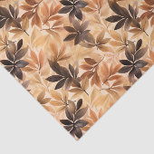 Cremefarbene Beige, braune Herbstblätter Wasserfar Seidenpapier (Ausschnitt)