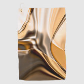 Cremefarbene bis braun gedrehte reflektierende Bel Golfhandtuch (Vorderseite)