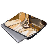 Cremefarbene bis braun gedrehte reflektierende Bel Laptopschutzhülle (Vorne Knopf)