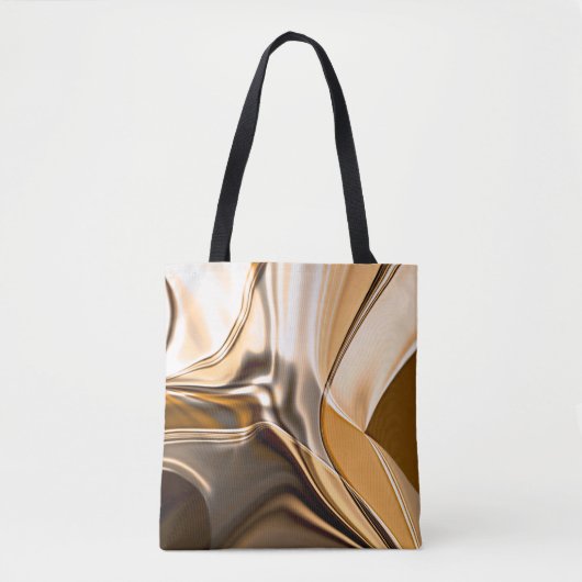 Cremefarbene bis braun gedrehte reflektierende Bel Tasche (Vorderseite)