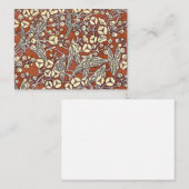 cremefarbene Blume, braun Mitteilungskarte (Vorne/Hinten)