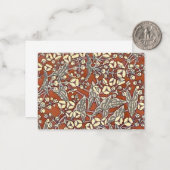 cremefarbene Blume, braun Mitteilungskarte (Vorderseite/Rückseite Beispiel)