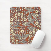 cremefarbene Blume, braun Mousepad (Mit Mouse)