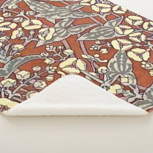 cremefarbene Blume, braun Sherpadecke (3/4)