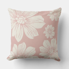 Cremefarbene Blume Kissen