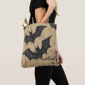 Cremefarbene Denim-Grunge-Patchwork mit Fledermäus Tasche (Von Nahem)