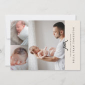 cremefarbene, elegante Fotos Ankündigung (Rückseite)