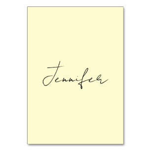 Cremefarbene elegante moderne minimalistische einf tischnummer