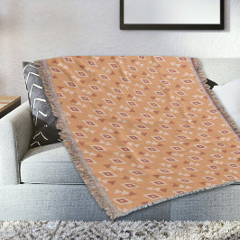 Cremefarbene Ethnik-Muster-Wurfdecke Decke