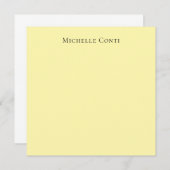 Cremefarbene Minimalistische Schlichte elegante Fl (Vorne/Hinten)