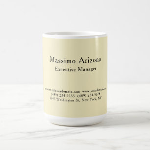 Cremefarbene professionelle moderne Unternehmenspr Kaffeetasse