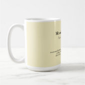 Cremefarbene professionelle moderne Unternehmenspr Kaffeetasse (Links)