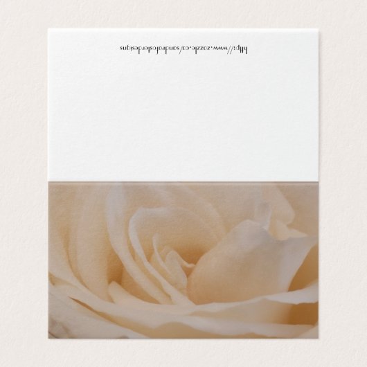 Cremefarbene Rose Abschlusskarte (Außenseite Aufgefaltet)