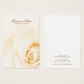 Cremefarbene Rose elegante Ohrring-Grafikkarten (Vorne & Hinten)