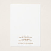 Cremefarbene Rose elegante Ohrring-Grafikkarten (Rückseite)