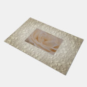 Cremefarbene Rose schließen Fußmatte (Schrägansicht)
