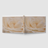Cremefarbene Rose schließen Gästebuch (Voll)