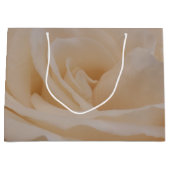 Cremefarbene Rose schließen Große Geschenktüte (Vorderseite)