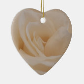 Cremefarbene Rose schließen Keramik Ornament (Rechts)