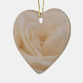 Cremefarbene Rose schließen Keramik Ornament (Links)