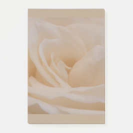 Cremefarbene Rose schließen Post-it Klebezettel