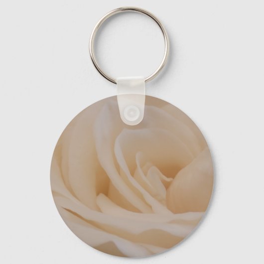 Cremefarbene Rose schließen Schlüsselanhänger (Vorderseite)