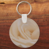 Cremefarbene Rose schließen Schlüsselanhänger (Vorderseite)
