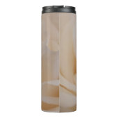 Cremefarbene Rose schließen Thermosbecher (Rückseite)