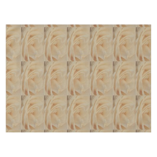 Cremefarbene Rose schließen Tischdecke (Vorderseite (Horizontal))