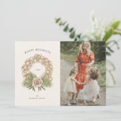 Cremefarbene Urlaubskarte Feiertagskarte (Stehend Vorderseite)