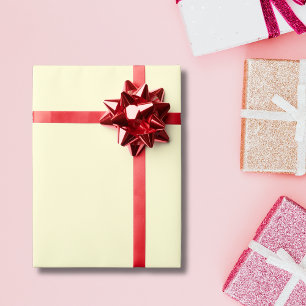 Cremefarbene Volltonfarbe   Klassisch   Elegant Geschenkpapier