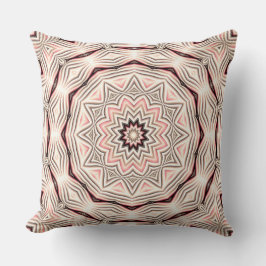 Cremefarbene, weiche, rosa, weiße und braune Manda Kissen