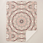 Cremefarbene, weiche, rosa, weiße und braune Manda Sherpadecke (Vorderseite)