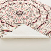 Cremefarbene, weiche, rosa, weiße und braune Manda Sherpadecke (3/4)