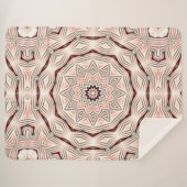 Cremefarbene, weiche, rosa, weiße und braune Manda Sherpadecke (Vorderseite (Horizontal))