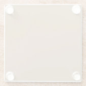 Cremefarbener Kaffee mit fester Farbe, neutral Glasuntersetzer (Rückseite)