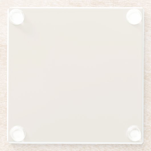 Cremefarbener Kaffee mit fester Farbe, neutral Glasuntersetzer (Rückseite)