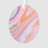 cremefarbener Marmor Akrylkreissymbol Ornament (Vorderseite)