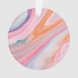 cremefarbener Marmor Akrylkreissymbol Ornament